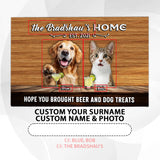 Personalized Pet Pub Doormat – Custom Family & Pet Photo Mat