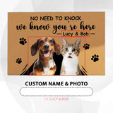 Personalized Pet Photo Doormat – Custom Dog & Cat Welcome Mat
