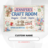 Personalized Craft Room Doormat – Custom Name Sewing Mat