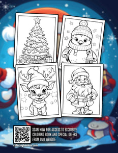 Cute Christmas 30 Pages Printable Coloring Book