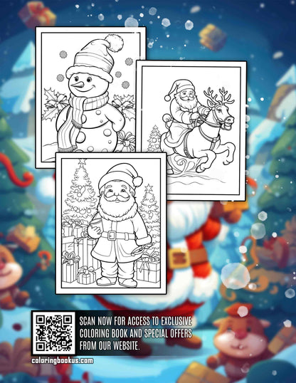 Cute Christmas 30 Pages Printable Coloring Book