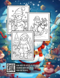 Cute Christmas 30 Pages Printable Coloring Book