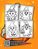 Cute Halloween Ghost 30 Pages Printable Coloring Book