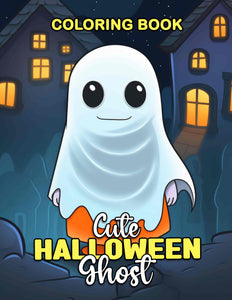 Cute Halloween Ghost 30 Pages Printable Coloring Book