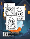 Cute Halloween Ghost 30 Pages Printable Coloring Book