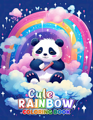 Cute Rainbow 30 Pages Printable Coloring Book