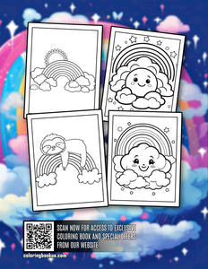 Cute Rainbow 30 Pages Printable Coloring Book