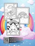 Cute Rainbow 30 Pages Printable Coloring Book