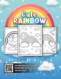 Cute Rainbow 30 Pages Printable Coloring Book