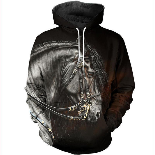 Horse Gifts All Over Printing Japanese Horse Unisex Hoodie