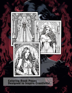 Dark Art Gothica 30 Pages Printable Coloring Book