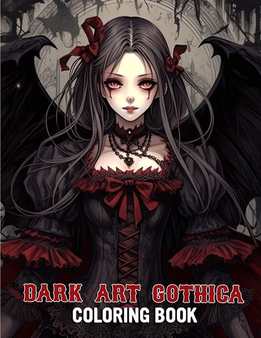 Dark Art Gothica 30 Pages Printable Coloring Book
