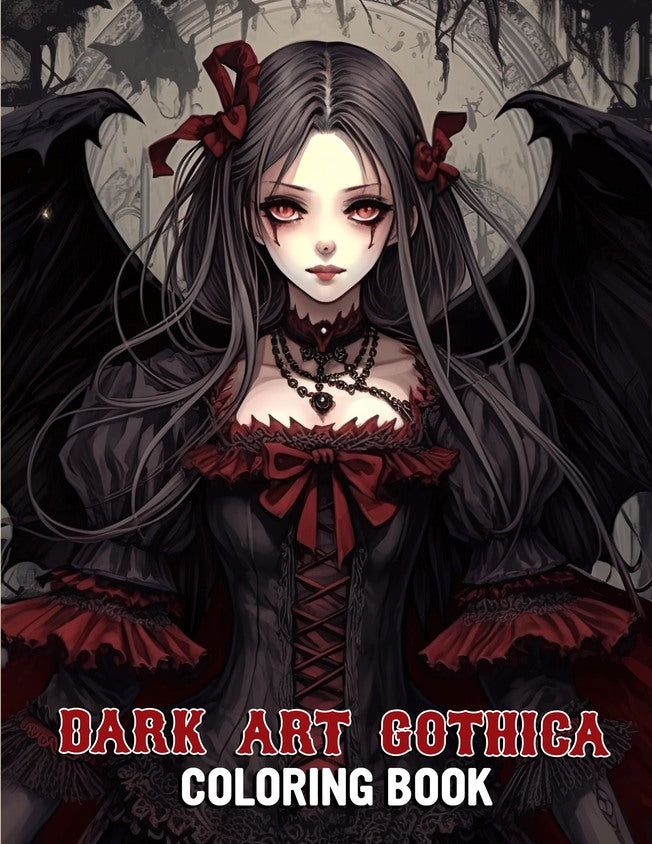 Dark Art Gothica 30 Pages Printable Coloring Book