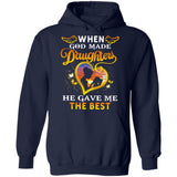Mom and daughter silhouette, Sunset, When God made daughters, He gave me the best - Family Apparel
