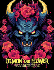 Demon And Flower 30 Pages Printable Coloring Book