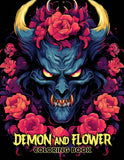 Demon And Flower 30 Pages Printable Coloring Book