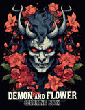 Demon And Flower 30 Pages Printable Coloring Book