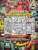 Doodles Hipster Monster 30 Pages Printable Coloring Book