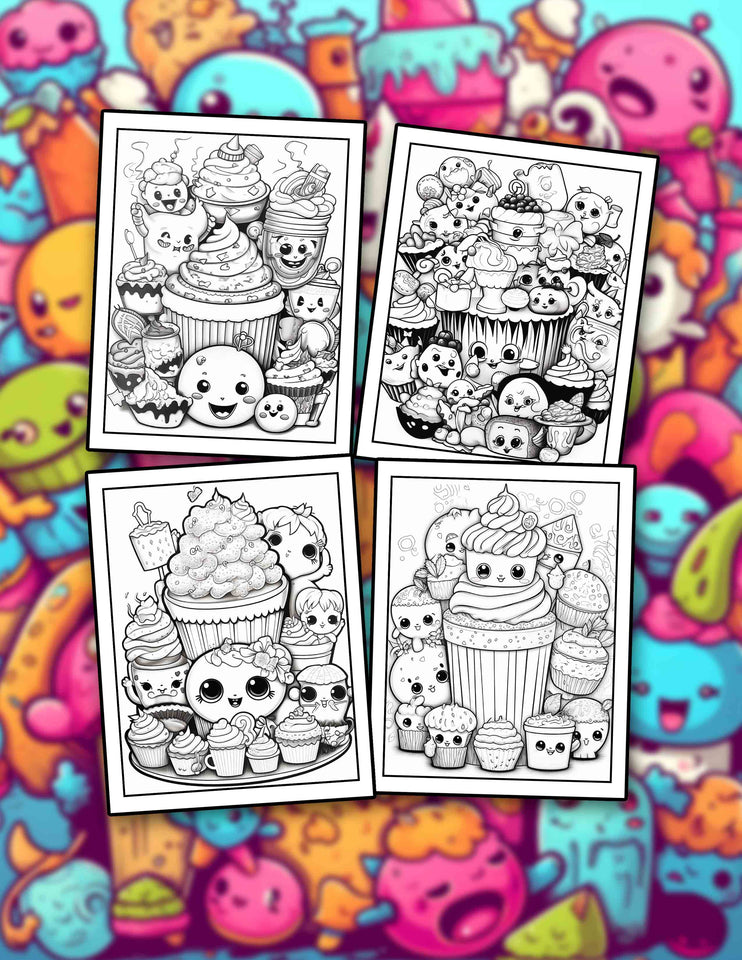 Doodles Sweet 30 Pages Printable Coloring Book