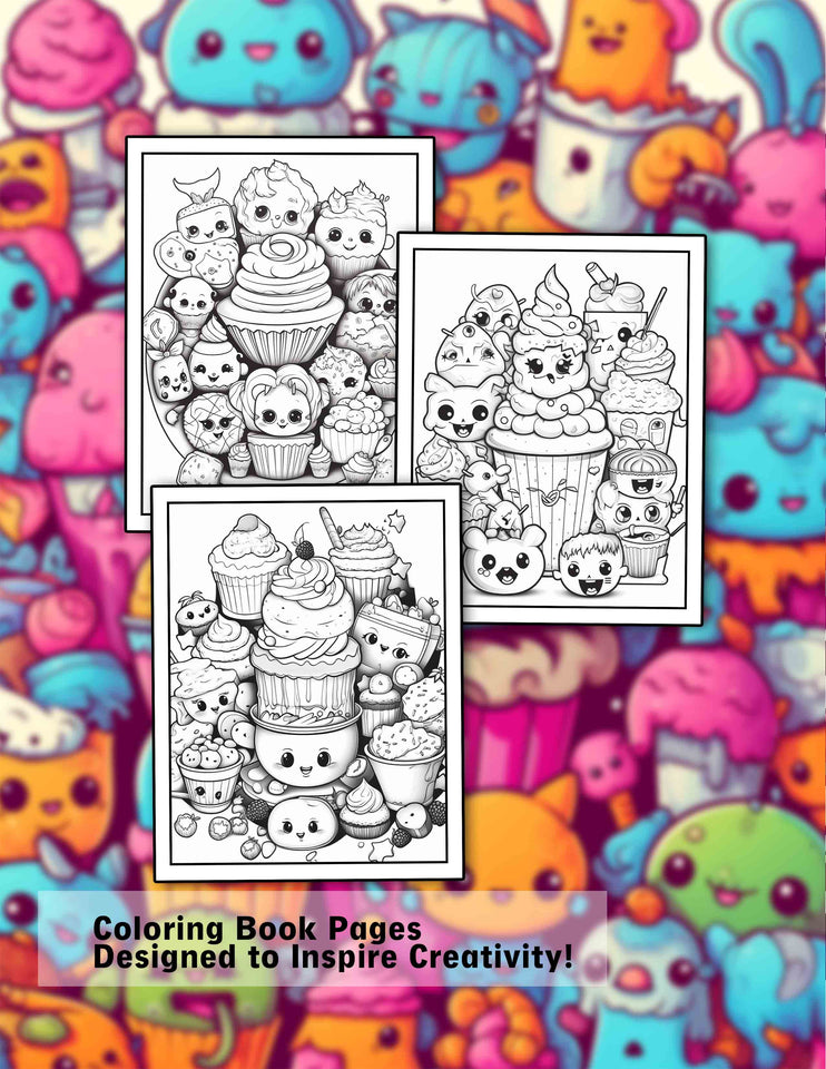 Doodles Sweet 30 Pages Printable Coloring Book