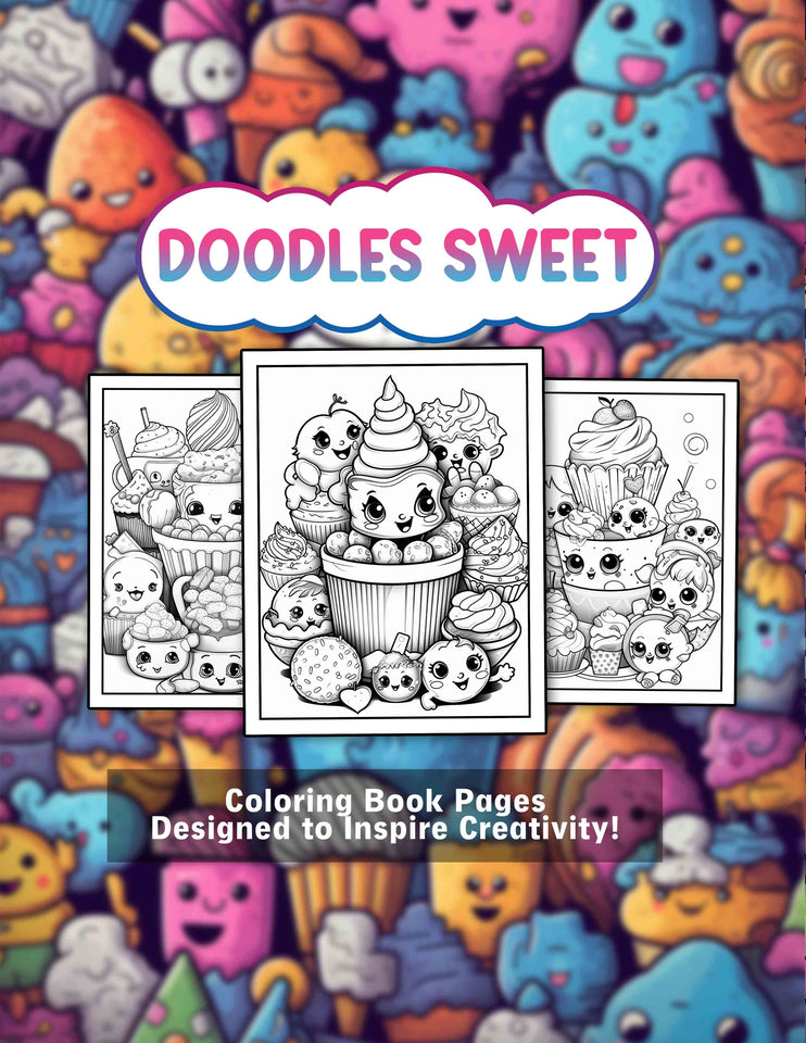 Doodles Sweet 30 Pages Printable Coloring Book