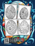 Easter Egg 30 Pages Printable Coloring Book