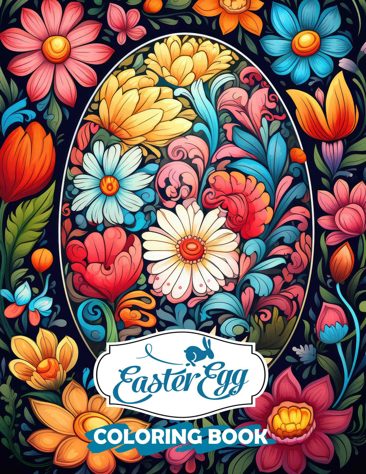 Easter Egg 30 Pages Printable Coloring Book