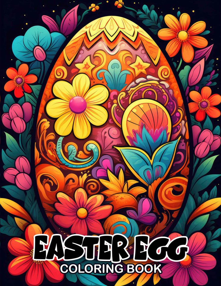 Easter Egg 30 Pages Printable Coloring Book