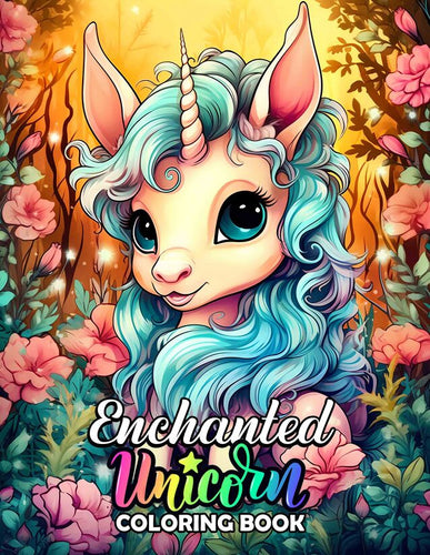 Enchanted Unicorn 30 Pages Printable Coloring Book