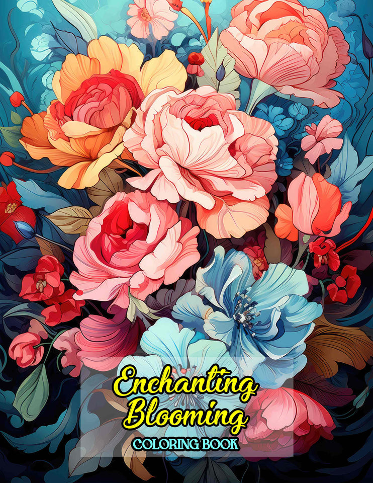 Enchanting Blooming 30 Pages Printable Coloring Book