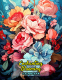 Enchanting Blooming 30 Pages Printable Coloring Book