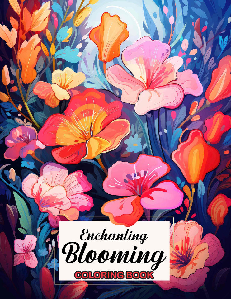 Enchanting Blooming 30 Pages Printable Coloring Book