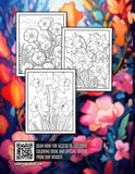 Enchanting Blooming 30 Pages Printable Coloring Book