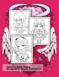 Evil Cupid 30 Pages Printable Coloring Book