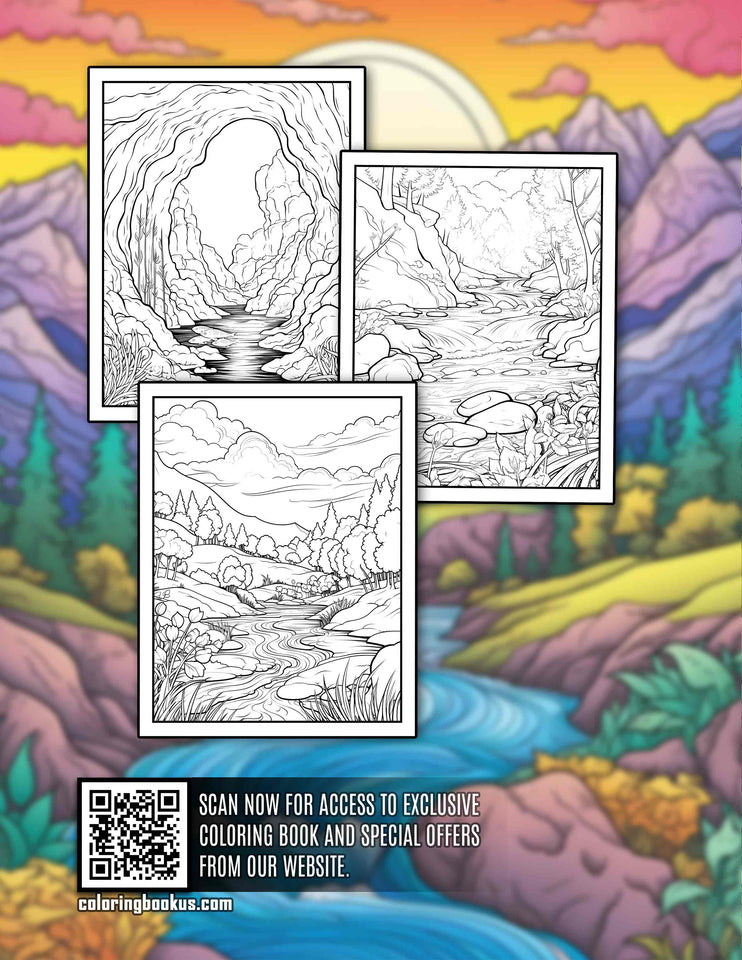 Fantastic Landscape 30 Pages Printable Coloring Book