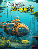 Fantastic Submarine 30 Pages Printable Coloring Book