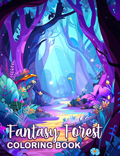 Fantasy Forest 30 Pages Printable Coloring Book