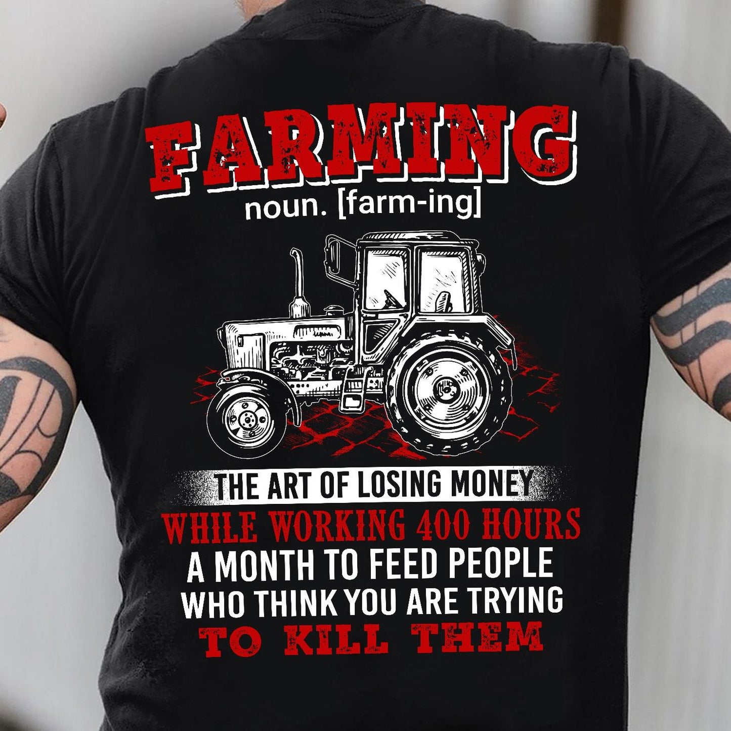 Farming cool definition - Back-printed Apparel