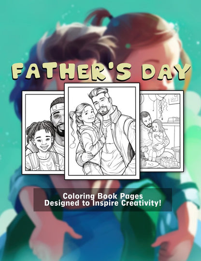 Father's Day 30 Pages Printable Coloring Book