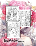 Floral Lady 30 Pages Printable Coloring Book