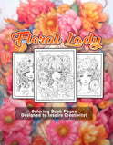 Floral Lady 30 Pages Printable Coloring Book