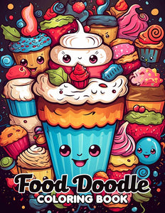 Doodle Food 30 Pages Printable Coloring Book