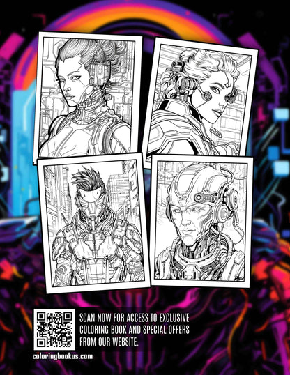 Futuristic Human 30 Pages Printable Coloring Book