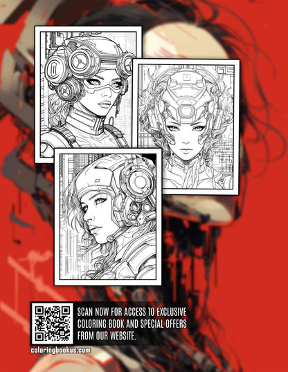 Futuristic Human 30 Pages Printable Coloring Book