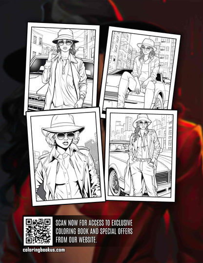 Gangster Girls 30 Pages Printable Coloring Book