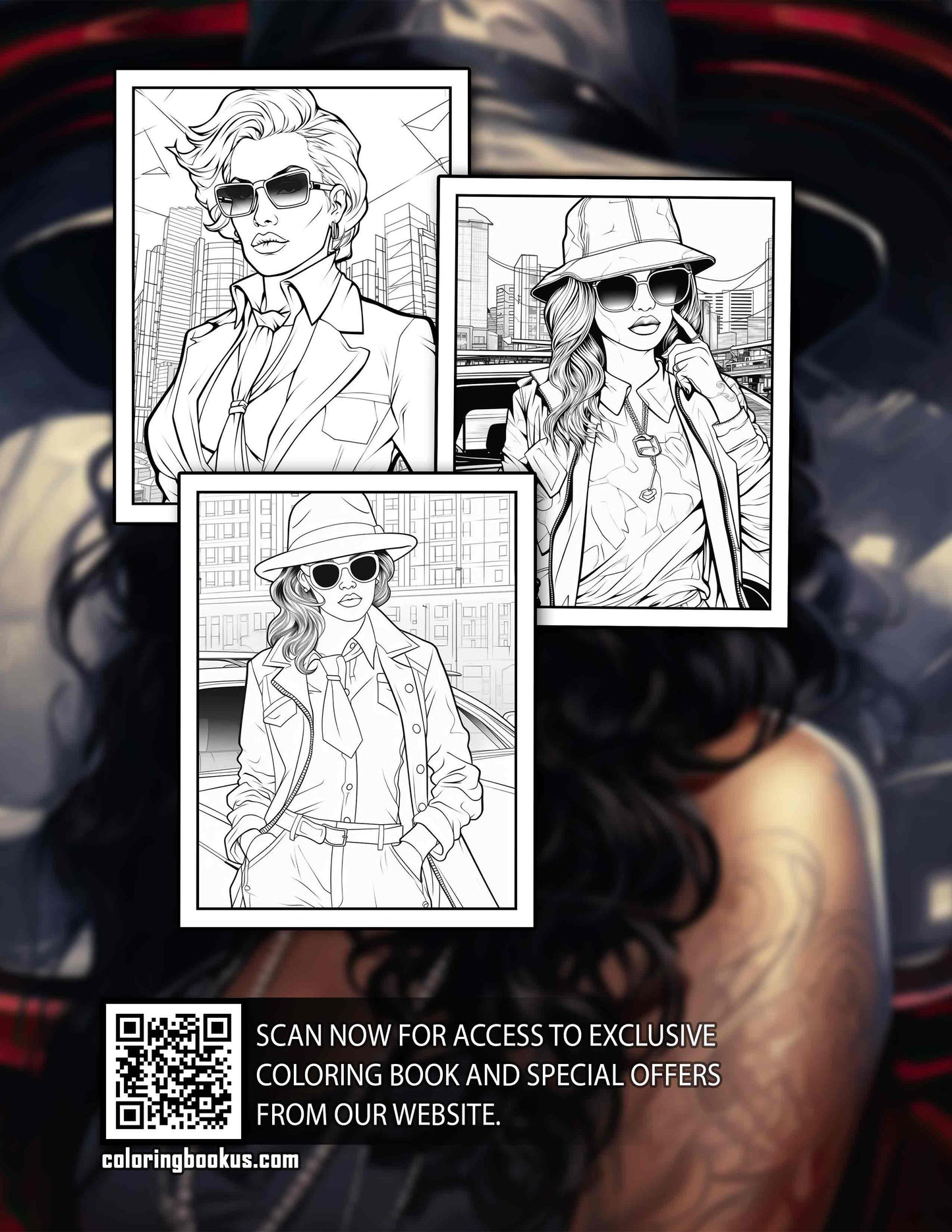 Gangster Girls 30 Pages Printable Coloring Book