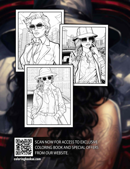 Gangster Girls 30 Pages Printable Coloring Book