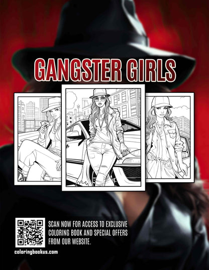 Gangster Girls 30 Pages Printable Coloring Book
