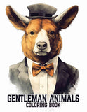 Gentleman Animals 30 Pages Printable Coloring Book