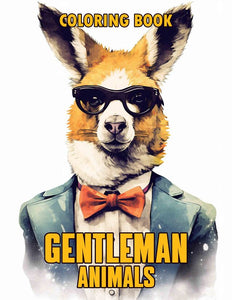 Gentleman Animals 30 Pages Printable Coloring Book